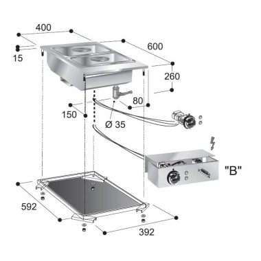 COMBISTEEL - Elément de bain-marie