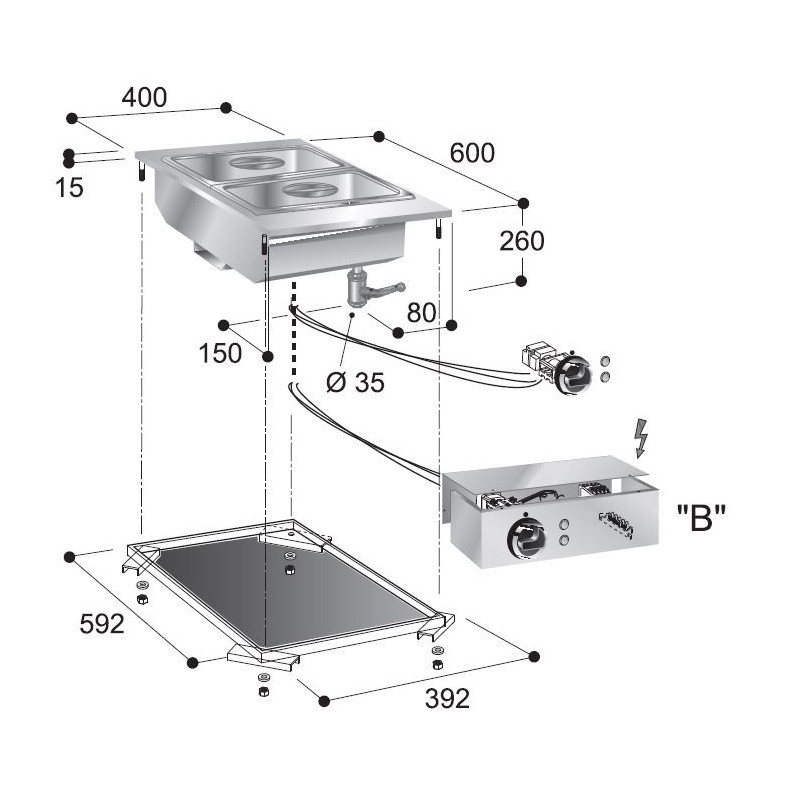 COMBISTEEL - Elément de bain-marie