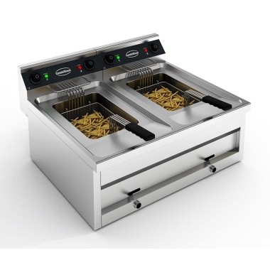 COMBISTEEL - Friteuse posable électrique 2x12l 2x9kw