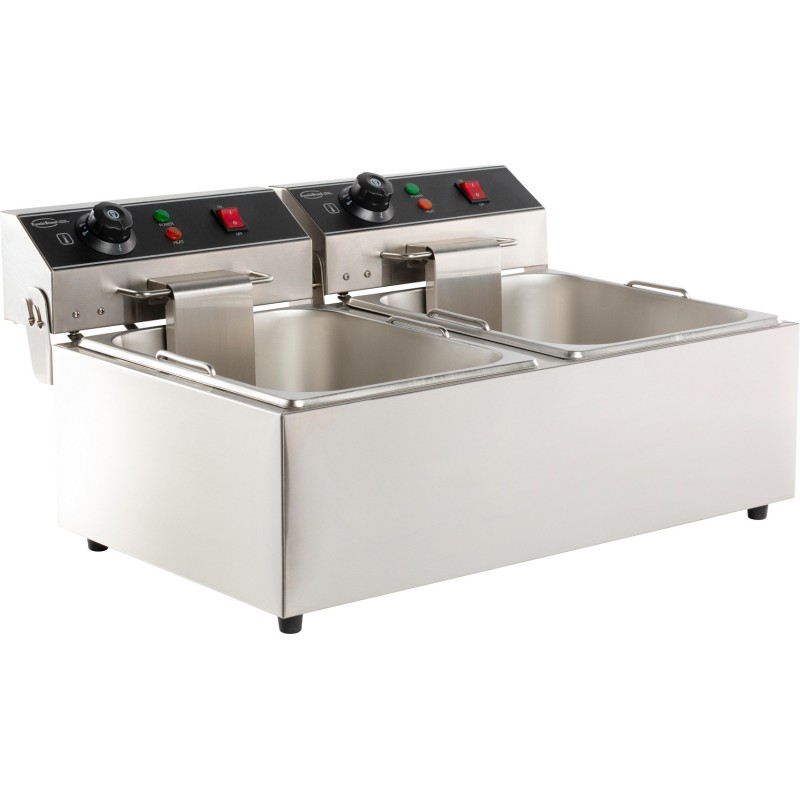 COMBISTEEL - Friteuse posable électrique 2x6 l