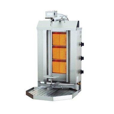 COMBISTEEL - Gyros grill à gaz moteur au-dessus 3 zones de chauffage