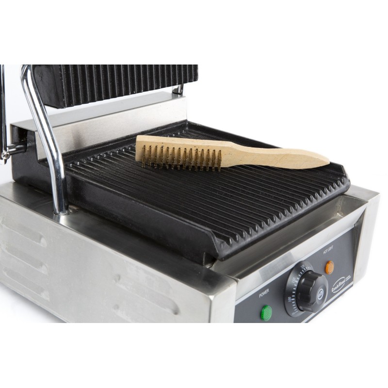 Grill de contact profondeur 410 mm plaque nervurée - Combisteel