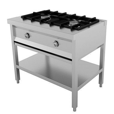 COMBISTEEL - Cuisinière 2 bruleurs