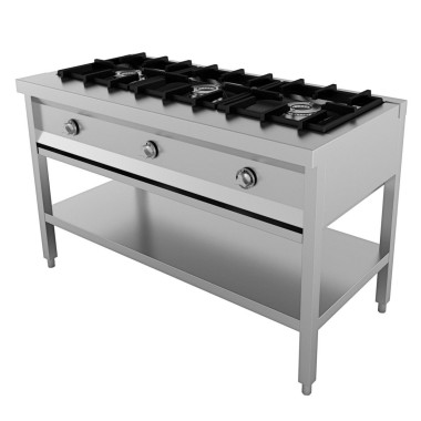 COMBISTEEL - Cuisinière 3 bruleurs
