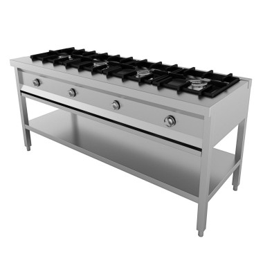 COMBISTEEL - Cuisinière 4 bruleurs