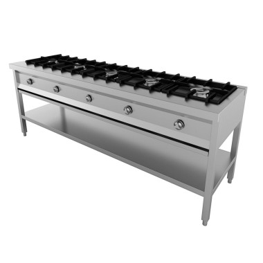 COMBISTEEL - Cuisinière 5 bruleurs