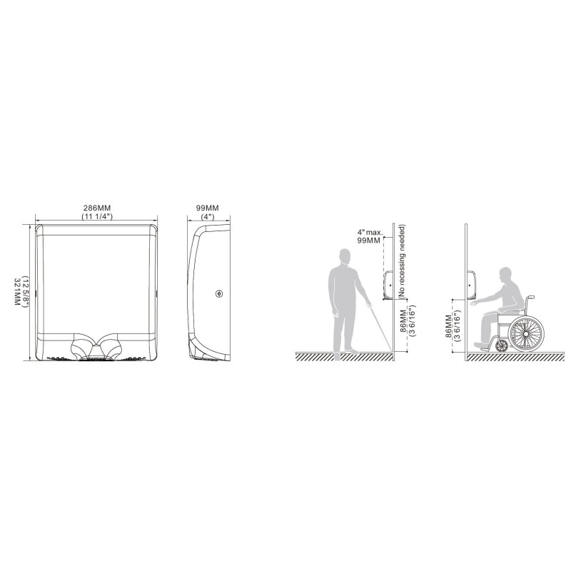COMBISTEEL - Sèche-mains hd-30