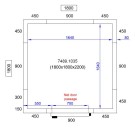 COMBISTEEL - Chambre froide positive/negative 1800x1800x2200