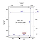 COMBISTEEL - Chambre froide positive/negative 1800x2100x2200