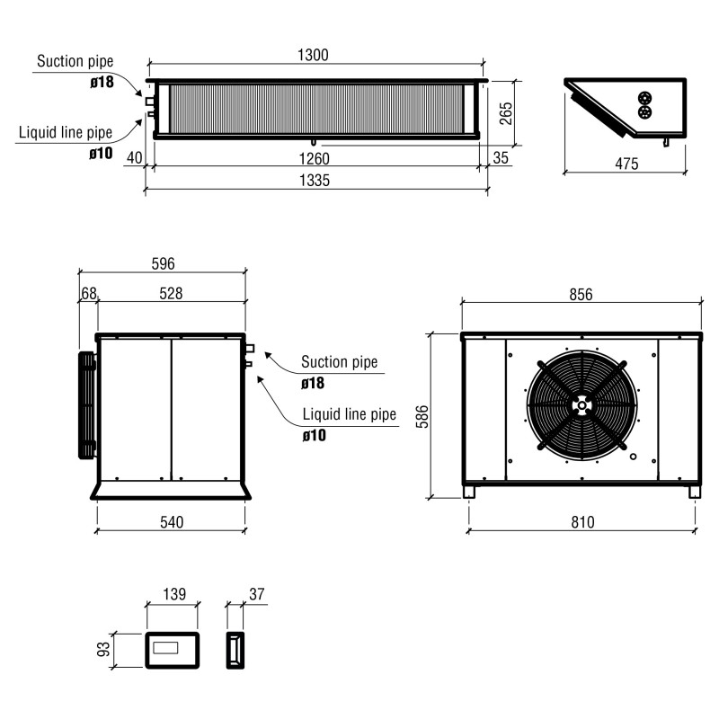 COMBISTEEL - Unité refroidissement split type négatif 9,41-18,52 m3