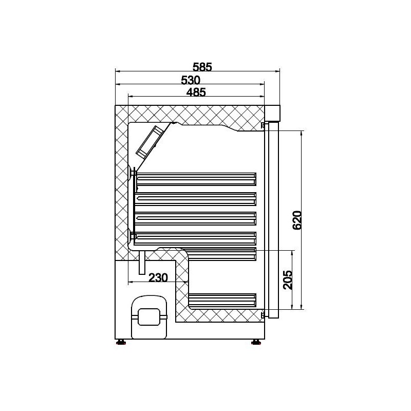 COMBISTEEL - Réfrigérateur en acier inox 1 porte