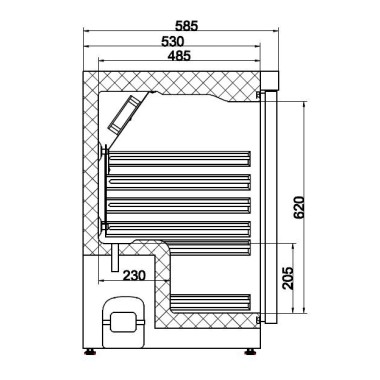 COMBISTEEL - Réfrigérateur blanc 1 porte