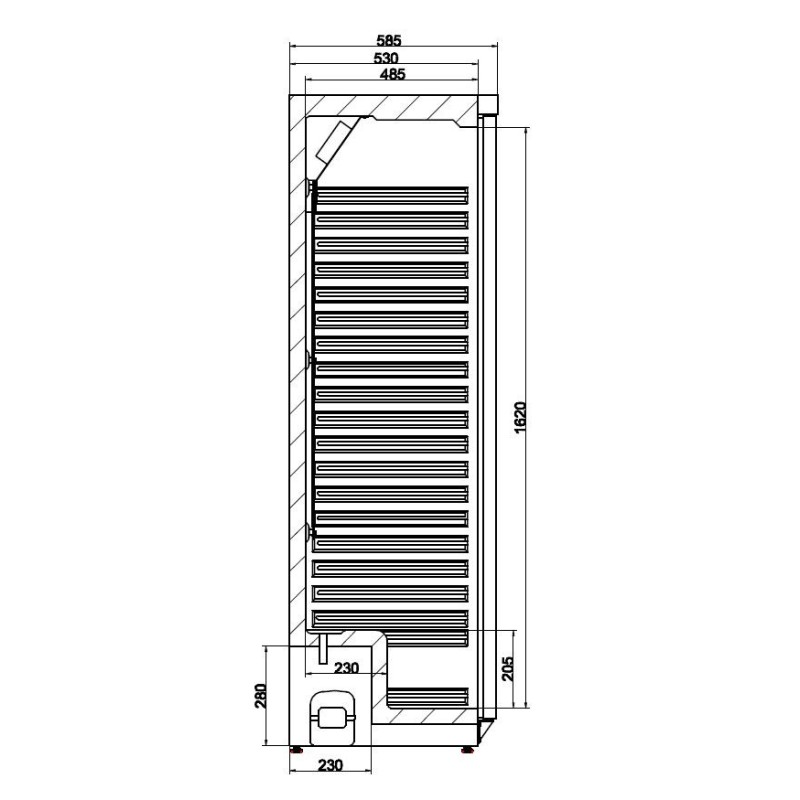 COMBISTEEL - Réfrigérateur blanc 1 porte