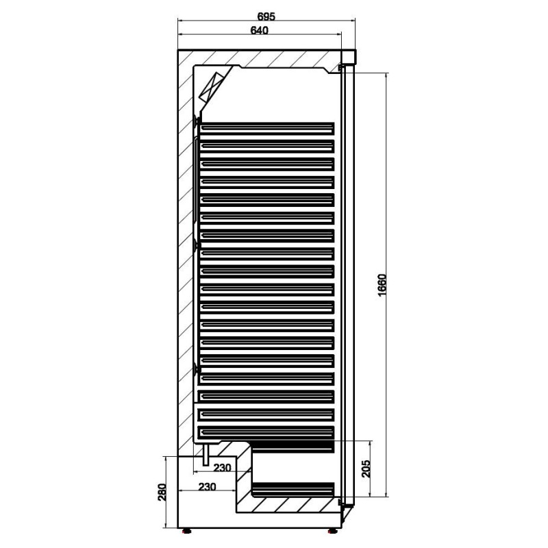 COMBISTEEL - Réfrigérateur blanc 1 porte