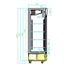 COMBISTEEL - Réfrigérateur 1 porte en verre 460 litres
