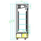 COMBISTEEL - Réfrigérateur 2 portes en verre 1079 litres