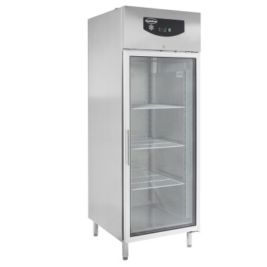 COMBISTEEL - Réfrigérateur en acier inox 1 porte en verre