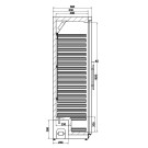 COMBISTEEL - Réfrigérateur 1 porte en verre largeur 600 mm