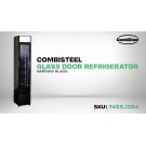 COMBISTEEL - Réfrigérateur porte en verre étroit noir
