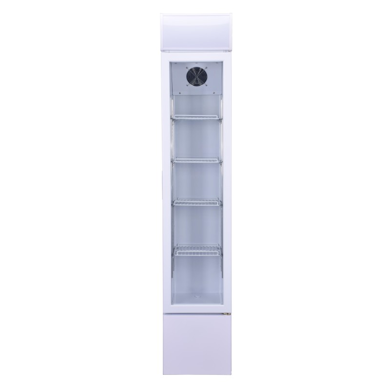 COMBISTEEL - Réfrigérateur porte en verre étroit