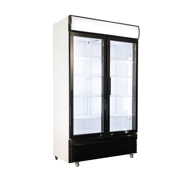 COMBISTEEL - Réfrigérateur 2 portes en verre 780 litres