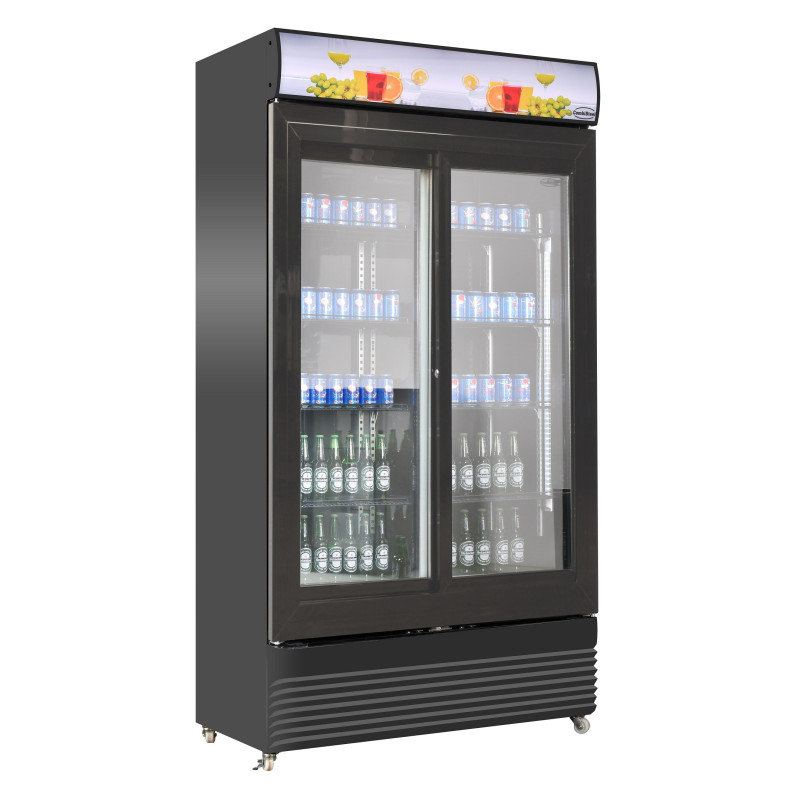 COMBISTEEL - Réfrigérateur portes coulissantes en verre 780 litres
