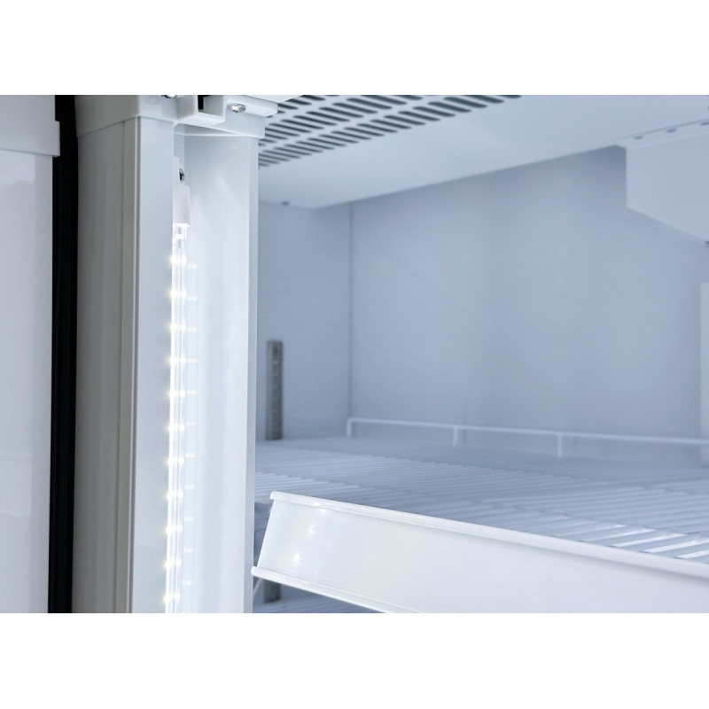 COMBISTEEL - Réfrigérateur 2 portes en verre 670 litres