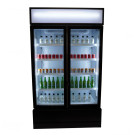 COMBISTEEL - Réfrigérateur 2 portes en verre 670 litres