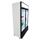 COMBISTEEL - Réfrigérateur 2 portes en verre 670 litres