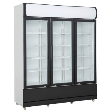 COMBISTEEL - Réfrigérateur 3 portes en verre 1065 litres
