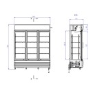 COMBISTEEL - Réfrigérateur 3 portes en verre 1065 litres