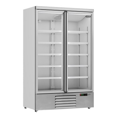 COMBISTEEL - Réfrigérateur 2 portes en verre 1000 litres