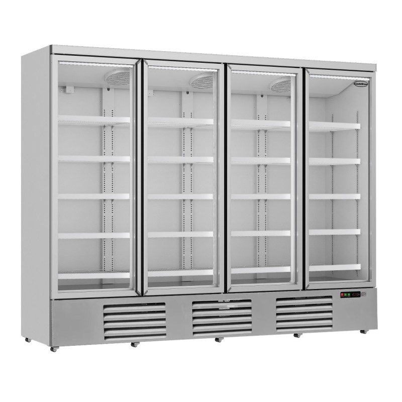 COMBISTEEL - Réfrigérateur 4 portes en verre 2025 litres