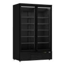 COMBISTEEL - Réfrigérateur noir 2 portes en verre 1000 l