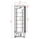 COMBISTEEL - Réfrigérateur noir 2 portes en verre 1000 l