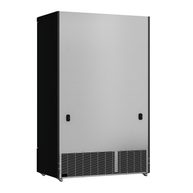 COMBISTEEL - Réfrigérateur noir 2 portes en verre 1000 l