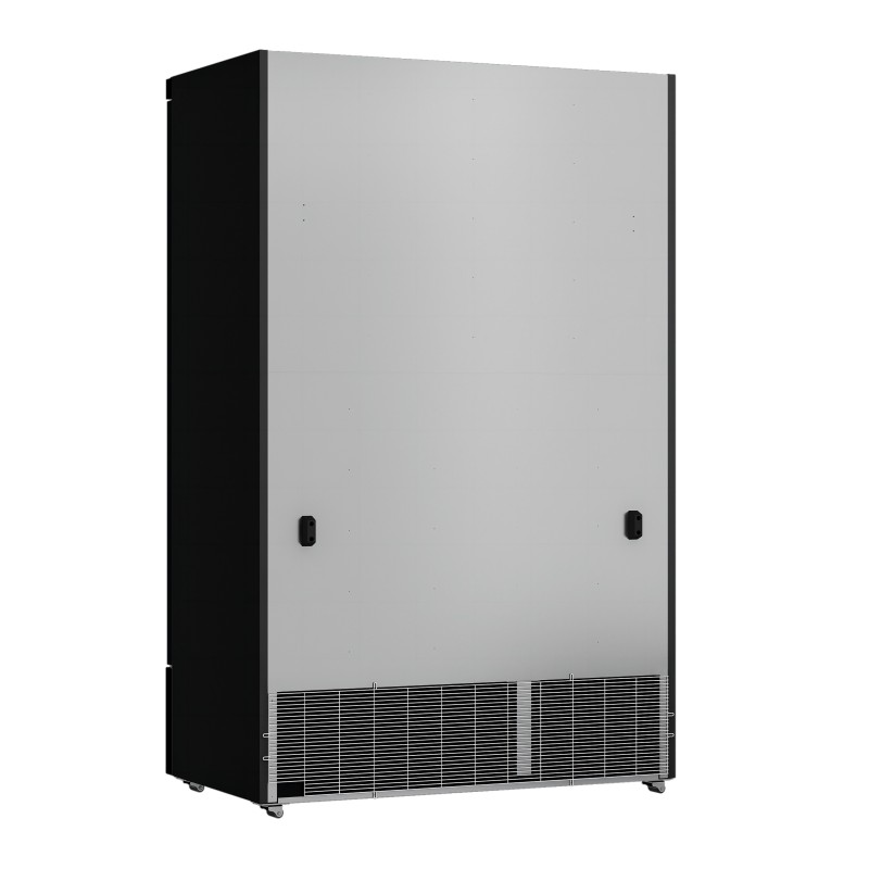 COMBISTEEL - Réfrigérateur noir 2 portes en verre 1000 l