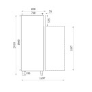 COMBISTEEL - Congélateur en acier inox 2 portes