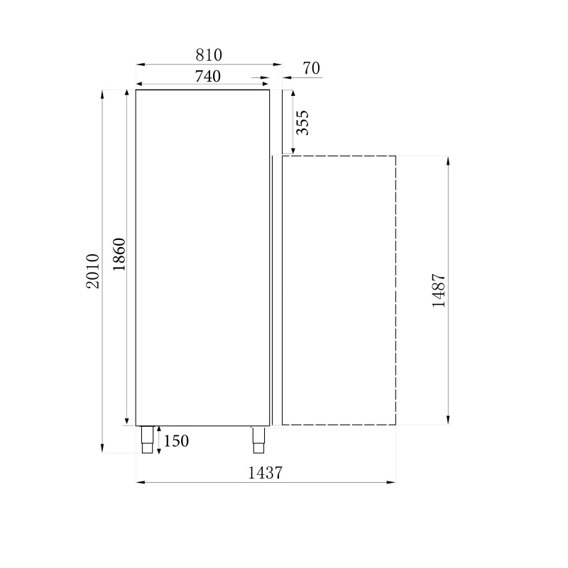 COMBISTEEL - Congélateur inox 600 l statique