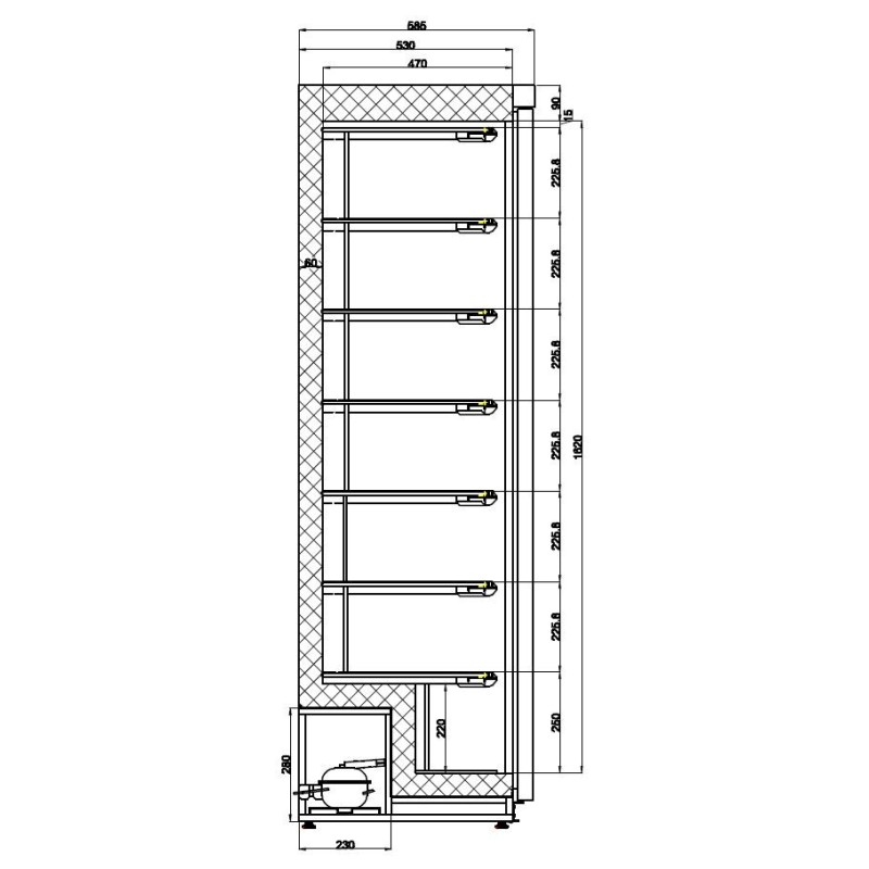 COMBISTEEL - Congélateur en acier inox 1 porte
