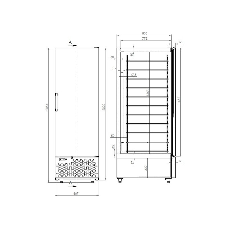 COMBISTEEL - Armoire frigo conservation crème glacé