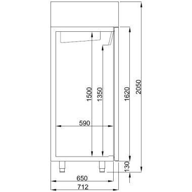 COMBISTEEL - Congélateur en acier inox 550 l