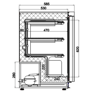 COMBISTEEL - Congélateur en acier inox 1 porte