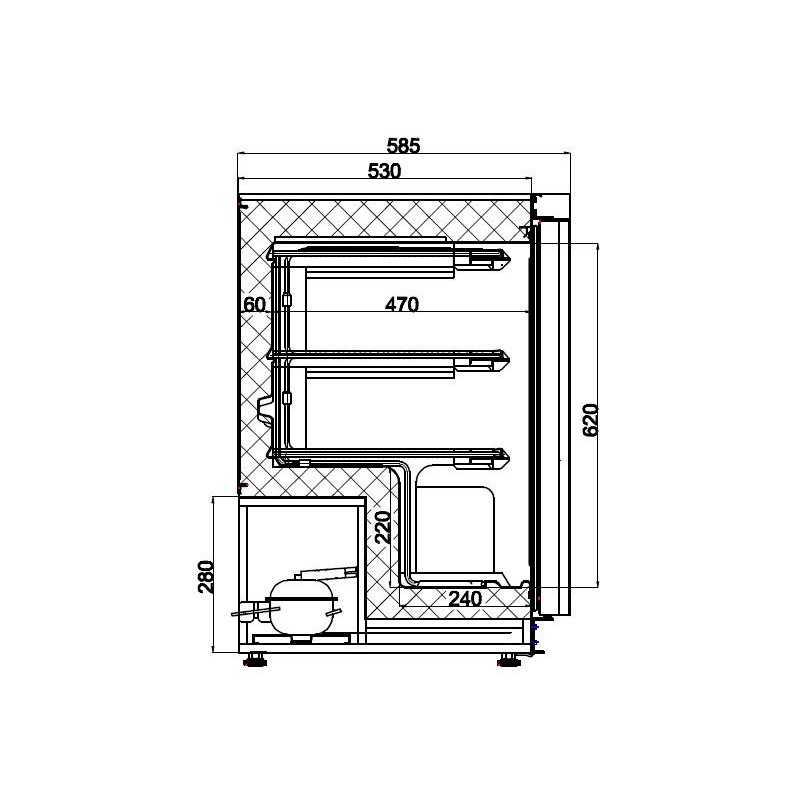 COMBISTEEL - Congélateur blanc 1 porte