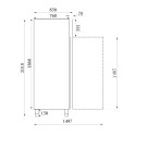 COMBISTEEL - Congélateur en acier inox 1 porte en verre