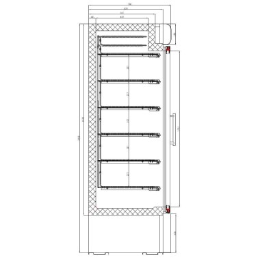 COMBISTEEL - Congélateur 1 porte en verre