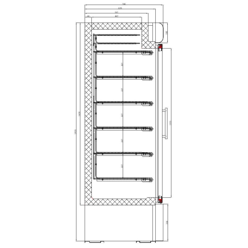 COMBISTEEL - Congélateur 1 porte en verre