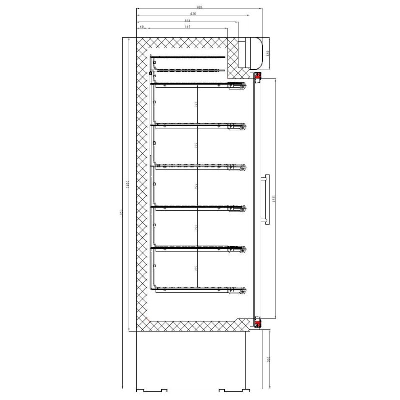 COMBISTEEL - Congélateur 2 portes en verre
