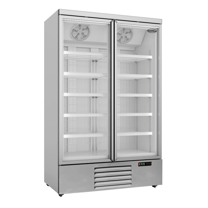 COMBISTEEL - Congélateur 2 portes en verre 1000 litres