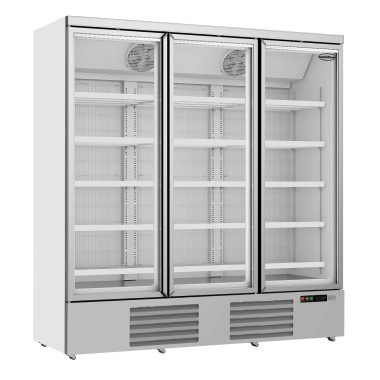 COMBISTEEL - Congélateur 3 portes en verre 1450 l